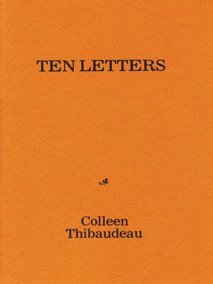cover image of Ten Letters